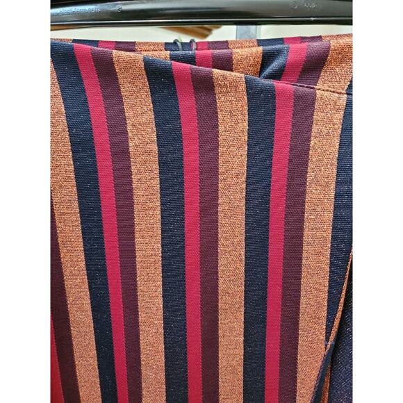 Zara Trafaluc Women's Multicolor Striped Polyester Wrap Knee Length Skirt Size S - Picture 3 of 11